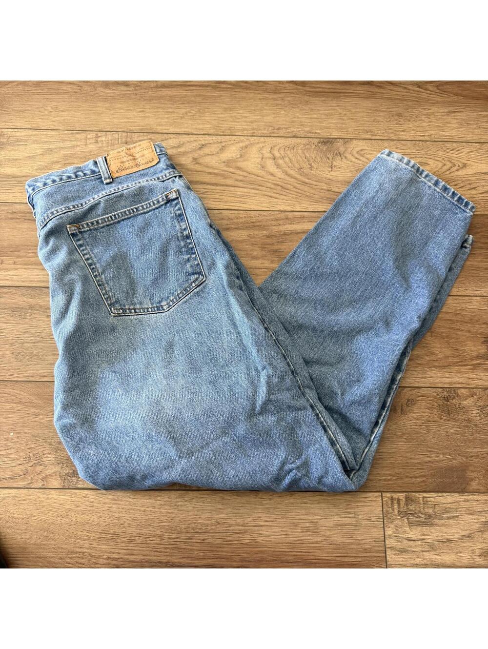 Vtg Eddie Bauer Outdoor Mens Jeans 38x32 Blue 100% Cotton